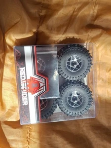 RED SPIDER 1.0 Beadlock Wheels and Tires4pcs 1.0 Crawler Tires for 1:24 1:18 RC - Picture 1 of 4