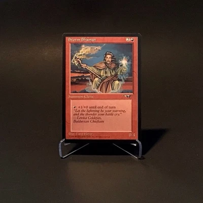 Magic: The Gathering Storm Shaman (Male) MTG Alliances Vintage 1996 LP - Image 1 of 2