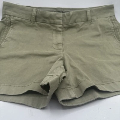Pantalones Cortos Chinos Clásicos J Crew Rotos en Caqui 100% Algodón Talla 6 Nuevos Con Etiqueta Foto 1 de 4