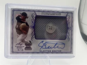 2020 Leaf Trinity Auto Clayton Beeter /10 RC Player Worn Patch - Picture 1 of 2