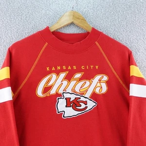 Kansas City Chiefs NFL Team Apparel Womens L Sweatshirt Red KC Football Swift - Picture 1 of 7