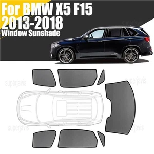 Magnetic Window Sunshade For BMW X5 F15 2013-2018 Mesh Windshield Frame Curtain - Picture 1 of 14