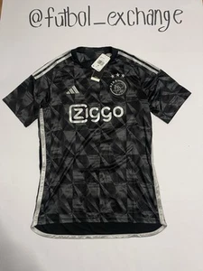 Adidas Ajax Amsterdam Soccer Third Jersey 23/23 Men's Medium Black HZ7723 - Picture 1 of 2