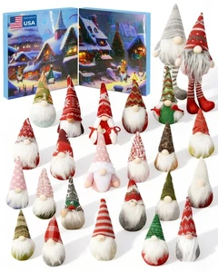 Calendario de Adviento Gnomo de Navidad 2026, 24 piezas Muñecas Gnomo de Navidad Coleccionables... - Imagen 1 de 7