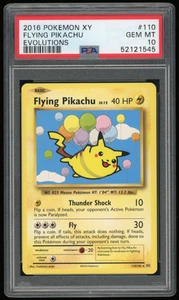 2016 POKEMON XY EVOLUTIONS #110/108 FLYING PIKACHU SECRET RARE PSA 10 - Picture 1 of 2