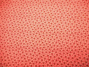 30s Reproduction Fabric By The Yard Small Pink Floral on Pink Premium Cotton - Picture 1 of 2