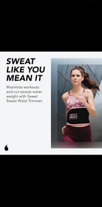 Sweet Sweat Waist Trimmer, Small, Black & Pink, 1 Belt. Brand New - Picture 1 of 10