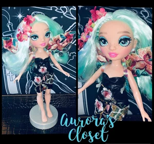 Rainbow High Custom Daphne Garden Fairy Wings Black Leather Dress - Picture 1 of 7