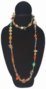Nuevo Hecho a Mano Moda Disfraz Boho Chic Multicolor Collar de Cuentas Largas - Imagen 1 de 1