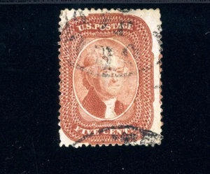 USAstamps Used FVF US 1858 Jefferson Scott 27 +Cert SCV $1450+ - Picture 1 of 3
