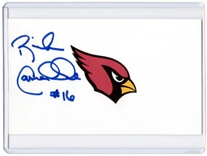 Tarjeta índice A firmada autografiada autografiada de los Cardenales de la NFL Rich Camarillo - Imagen 1 de 1
