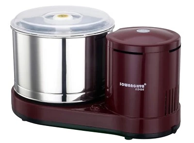 SOWBAGHYA Table Top Wet Grinder 150 Watt 2 Ltr 230 Volt Maroon Express Delivery - Image 1 of 4