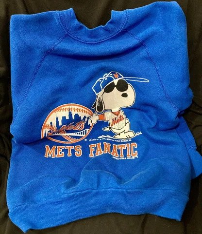 Vintage 1988 MLB NY Mets Baseball Crew Neck Charles Schulz Snoopy Sweater ARTEX Cover