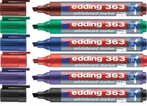 Edding 363 Whiteboard Marker Pens Chisel Tip - ALL COLOURS - Office - Project - Picture 1 of 10
