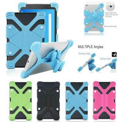 Universal 7" 8" 10" inch Tablet Soft Case Kids Shockproof Silicone Stand Cover - Image 1 of 4