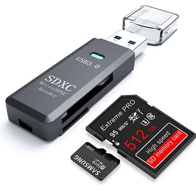 USB 3.0 Card Reader Card Reader Stick Reader Micro SD XC TF Card Adapter - Bild 1 von 4