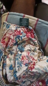 Ralph Lauren Tangier REVERSIBLE KING Comforter Set 3pc Floral Jute Trim HTF RARE - Picture 1 of 8