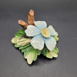 Vintage Nuova Capodimonte Porzellan Blau Blume Made In Italy  - Bild 1 von 7