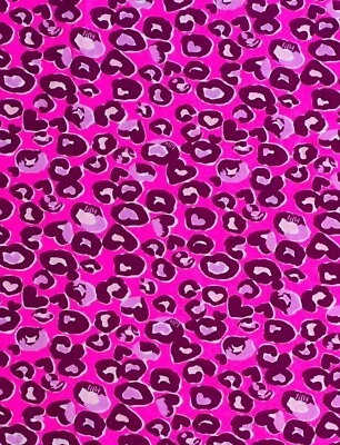 ~ Lilly Pulitzer Fabric Cotton Jersey - Pink Animal Print, 18”x30” # 194 Foto 1 de 3