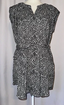 Motherhood Maternity Top Womens Size L Tunic Sleeveless Sash Belt 100% Polyester - Image 1 of 4