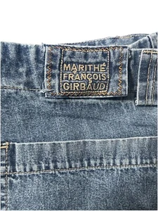 Vintage Le Jean De Marithe Francois Girbaud Shuttle Strap Denim Jeans 36 Baggy - Picture 1 of 7