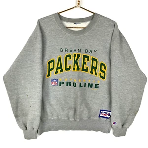 Vintage Green Bay Packers Champion Sweatshirt Large Gray 1996 Nfl 90s - Picture 1 of 8