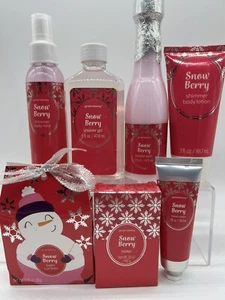 (7) Groovi Beauty Jabón Corporal Bayas de Nieve Ducha Spa Baño Set Navidad Vacaciones - Imagen 1 de 9