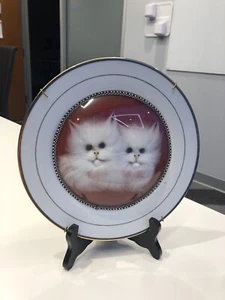Vintage flauschiger Katzenteller - Bild 1 von 7
