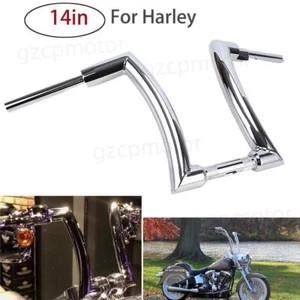 14"Rise 2"Ape Chrome Hanger Handlebar For Harley Touring Dyna Softail Sportster - Picture 1 of 15