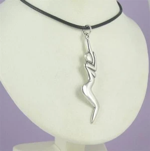 Silver Single Woman Elation Pendant Necklace Lesbian Gay Pride Interest - Picture 1 of 2