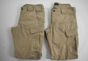 2 5.11 Tactical Men Tan Flat Front Straight Leg Hiking Casual Cargo Pants 6 - Picture 1 of 6
