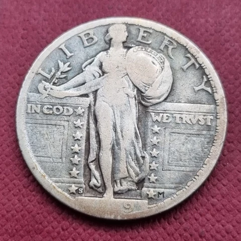 1919 S Standing Liberty Quarter 25c Circulated #50930 Cover