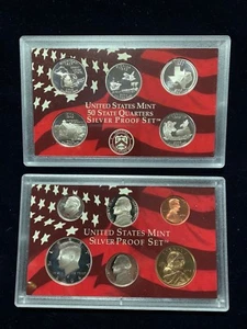2004 US Mint Silver Proof Set 11 Piece Silver Set with State Quarters - Picture 1 of 3