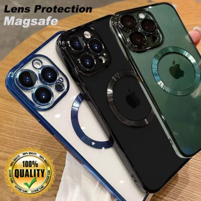 Custodia Per IPHONE 16 Pro Massimo 16 14 13 12 Trasparente Magnetico Magsafe - Immagine 1 di 4