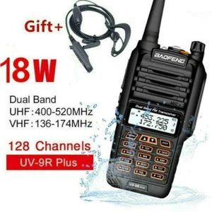 BAOFENG UV-9R PLUS WALKIE TALKIE 18W 128CH VHF UHF DUAL BAND ZWEI WEGE RADIO NEU - Afbeelding 1 van 10