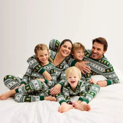 Family Matching Christmas Pyjamas Grinch Adult Kids Nightwear Pajamas Pjs Set