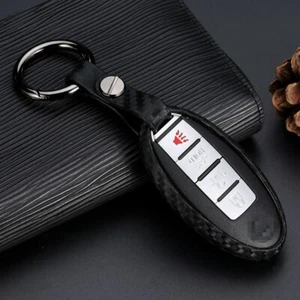 For Nissan X-Trail Altima Infiniti Soft Carbon Fiber Car Key Fob Cover Case - Picture 1 of 13
