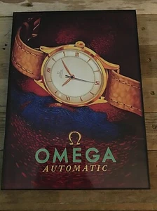 Omega Vintage Luxury Watch Advertisement Reprint Poster Watch Framed 12x16 - Picture 1 of 2