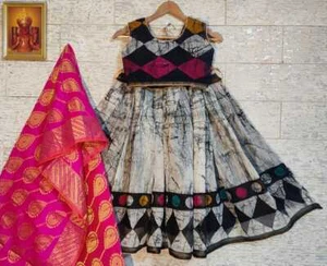 Festive-Lehenga-choli-Duppatta Set for Girls - Picture 1 of 4