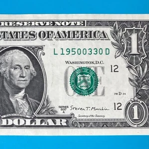 1950 March 30 (L 19500330 D) BIRTHDAY Note $1 One Dollar Bill - Picture 1 of 4