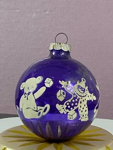 De colección BRITE BRILLANTE Feliz Navidad PÚRPURA Adorno Árboles Redondos Estampados - Imagen 1 de 20