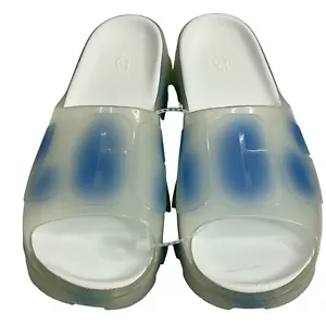 Ugg Sandals Women's Sz 7 Jella Slides Watercolors White blue Jelly Platform Nwob - Picture 1 of 9