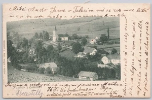 Teleciho Czech Republic Greetings Undivided Back Postcard - Foto 1 di 2