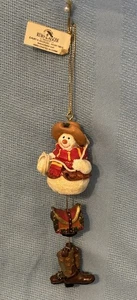 Kurt Adler Cowboy Schneemann Seil Sattel Stiefel Weihnachtsschmuck 5" Vintage - Bild 1 von 7
