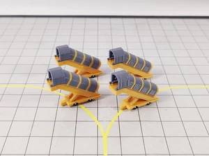 4x DHL Amarillo Fuselaje Ancho ESCALERAS DE AVIÓN CUBIERTAS Aeropuerto GSE Modelos Escala 1:200 - Imagen 1 de 7