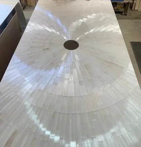 Handmade Selenite Coffee Table Natural Stone Crystal Hallway Entry Table Decor - Picture 1 of 12