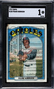 1972 Topps #100 Frank Robinson SGC 1 PR Orioles HOF Rare Printing Error Misprint - Bild 1 von 2