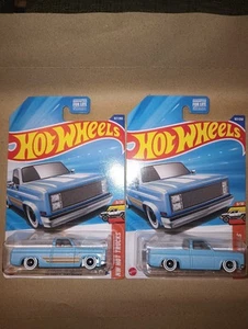 Hot Wheels 2025 Case G '83 Chevy Silverado Light sky blue *ERROR NO TAMPO* - Picture 1 of 7