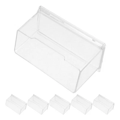  6 Pcs Porta Biglietti Da Visita Trasparente Della Carta D'ufficio - Immagine 1 di 4