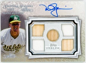 Mark McGwire 2020 Topps Sterling Quad Auto Signature Patch Bat 1/1 Athletics - Picture 1 of 2